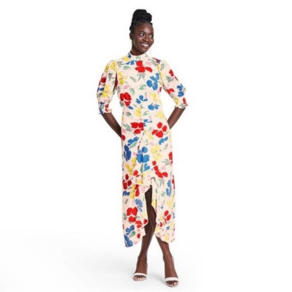 RIXOxTarget limited ruffle midi dress (NWT-0)